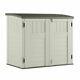 Suncast Horizontal 4 Ft. 4 In. W X 2 Ft. 8 In. D Storage Shed Stow Away, Ivory