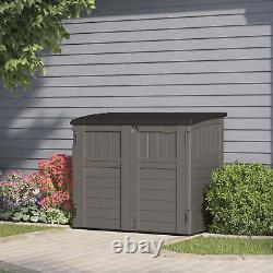 Suncast Horizontal Garden Storage Shed, Resin, Patio or Back Yard, Sand