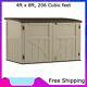 Suncast Horizontal Garden Storage Shed, Resin, Patio Or Back Yard, Taupe Color