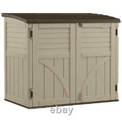 Suncast Horizontal Outdoor Garden Storage Shed, Sand, 4ft x 3ft