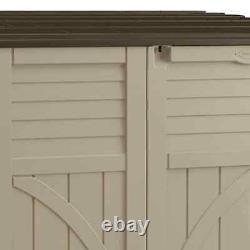 Suncast Horizontal Outdoor Garden Storage Shed, Sand, 4ft x 3ft