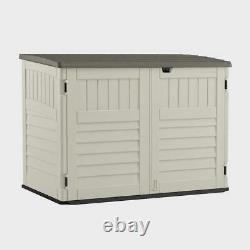 Suncast Horizontal Storage Shed Stow Away Resin Lockable Door 3 Ft 8x 5 Ft11