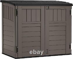 Suncast Modernist 4' X 2.5' Lockable Outdoor Garden Resin Low Profile Horizontal