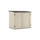 Suncast Outdoor Storage Cabinet 8x5x9.5 Horizontal Storage Shed+lockable Lid