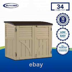 Suncast Resin Horizontal Storage Shed 2 ft. 8 in. X 4 ft. 5 in. X 3 ft. 9.5 in