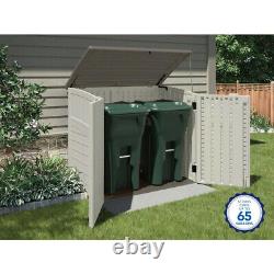 Suncast Resin Horizontal Storage Shed 3 ft. 8 in. X 5 ft. 11 in. Stow-Away