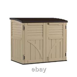 Suncast Resin Horizontal Storage Shed 45.5X53X32.5 Weather Resistant Plastic