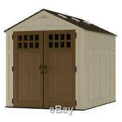 Suncast Resin Storage Shed Garden Patio Outdoor Organizer Plastic 2 Door W Floor