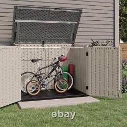 Suncast Storage Shed 3'8 x 5'11 Multi-Wall 2-Door Horizontal Resin Gray/Brown