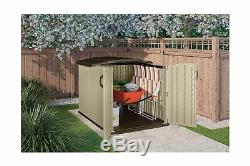 Suncast Storage Shed Glidetop Slide Lid Lockable Resin Outdoor Patio Backyard