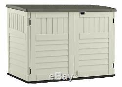 Suncast Stow Away Horizontal Storage Shed Outdoor Storage Shed for Backya