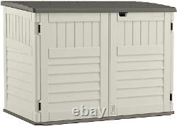 The Stow-Away 6 Ft. X 4 Ft. Plastic Horizontal Storage Shed with Floor Kit Beige
