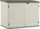 The Stow-away 6 Ft. X 4 Ft. Plastic Horizontal Storage Shed With Floor Kit Beige
