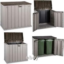 Toomax Stora Way All-Weather Outdoor Horizontal Storage Shed Cabinet For Trash C