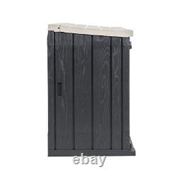 Toomax Stora Way Horizontal Outdoor Storage Shed Cabinet for Trash Cans, Gard
