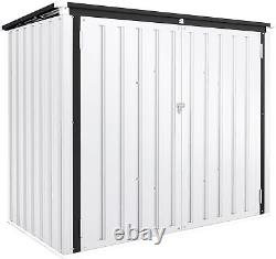 US 46 Cu. Ft Outdoor Storage Box Sheds Horizontal Cabinet Box, Bikes Trash Cans