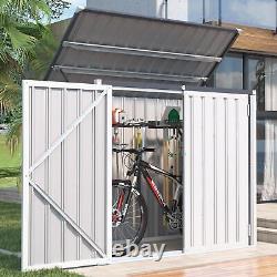 US 46 Cu. Ft Outdoor Storage Box Sheds Horizontal Cabinet Box, Bikes Trash Cans