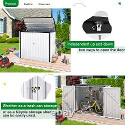US 46 Cu. Ft Outdoor Storage Box Sheds Horizontal Cabinet Box, Bikes Trash Cans