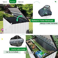 US 46 Cu. Ft Outdoor Storage Box Sheds Horizontal Cabinet Box, Bikes Trash Cans