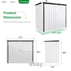 US 46 Cu. Ft Outdoor Storage Box Sheds Horizontal Cabinet Box, Bikes Trash Cans