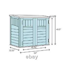 Utility 4.5 ft. W x 2.5 ft. D Plastic Horizontal Garbage Shed
