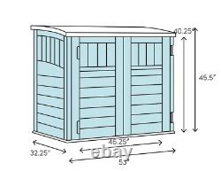 Utility 4.5 ft. W x 2.5 ft. D Plastic Horizontal Garbage Shed