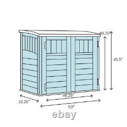 Utility Suncast 4.5 ft. W x 2.5 ft. D Resin Horizontal Garbage Shed