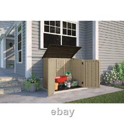 Utility Suncast 4.5 ft. W x 2.5 ft. D Resin Horizontal Garbage Shed