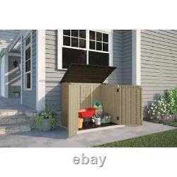Utility Suncast 4.5 ft. W x 2.5 ft. D Resin Horizontal Garbage Shed SALE