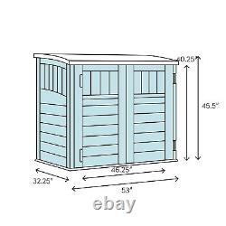 Utility Suncast 4.5 ft. W x 2.5 ft. D Resin Horizontal Garbage Shed XA1606
