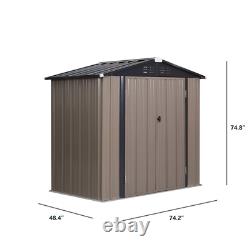 Utility Tool 6 ft. W x 4 ft. D Galvanized Steel Horizontal Storage Shed