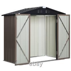 Utility Tool 6 ft. W x 4 ft. D Galvanized Steel Horizontal Storage Shed