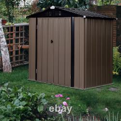 Utility Tool 6 ft. W x 4 ft. D Galvanized Steel Horizontal Storage Shed