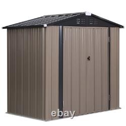 Utility Tool 6 ft. W x 4 ft. D Galvanized Steel Horizontal Storage Shed