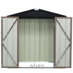 Utility Tool 6 ft. W x 4 ft. D Galvanized Steel Horizontal Storage Shed