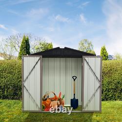 Utility Tool 6 ft. W x 4 ft. D Galvanized Steel Horizontal Storage Shed