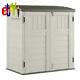 Vanilla 34 Cu Ft Horizontal Utility Storage Shed With 3-door Locking System Resin