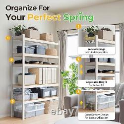 Versatile 5-Tier Utility Shelf Heavy-Duty Metal Storage Rack for Garage & Shed