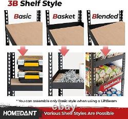 Versatile 5-Tier Utility Shelf Heavy-Duty Metal Storage Rack for Garage & Shed