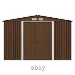 VidaXL Garden Storage Shed Brown 0.2x80.7. Steel