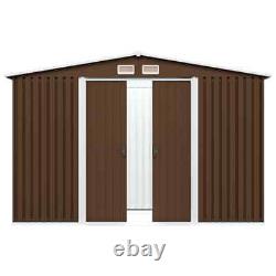 VidaXL Garden Storage Shed Brown 0.2x80.7. Steel