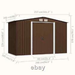 VidaXL Garden Storage Shed Brown 0.2x80.7. Steel