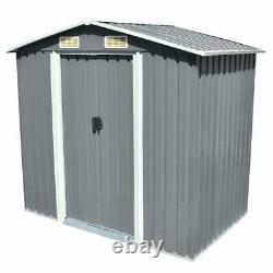 VidaXL Garden Storage Shed Gray Metal 80.3x52x73.2 Practical