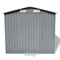 VidaXL Garden Storage Shed Gray Metal 80.3x52x73.2 Practical