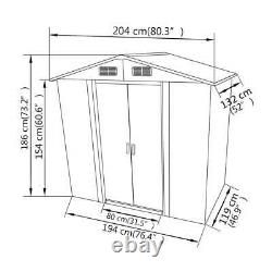 VidaXL Garden Storage Shed Gray Metal 80.3x52x73.2 Practical