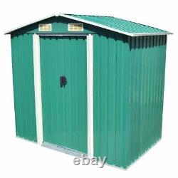 VidaXL Garden Storage Shed Green Metal 80.3x52x73.2-HOT