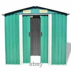 VidaXL Garden Storage Shed Green Metal 80.3x52x73.2-HOT