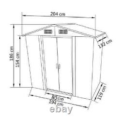 VidaXL Garden Storage Shed Green Metal 80.3x52x73.2-HOT