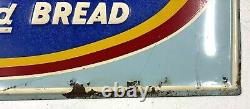 Vintage Distressed Original Colonial Bread Advertising Metal Sign 28x13.5