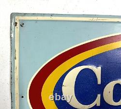 Vintage Distressed Original Colonial Bread Advertising Metal Sign 28x13.5